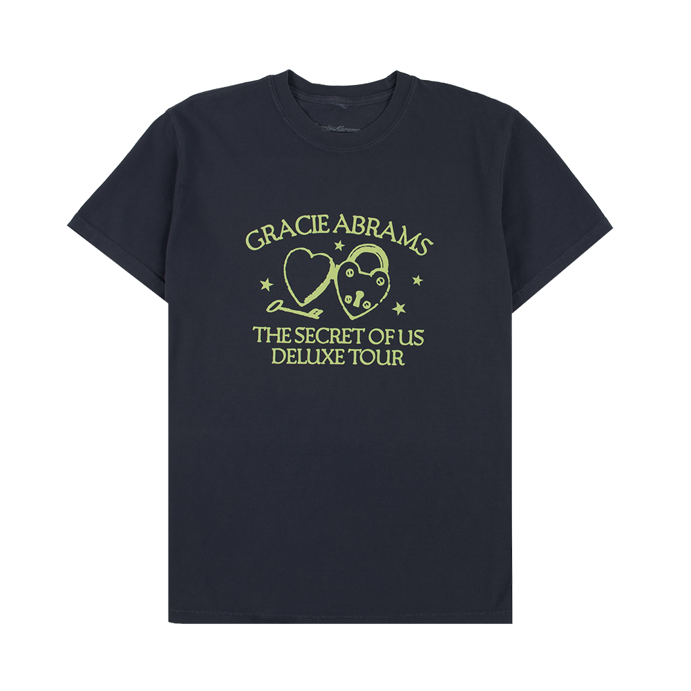 The Secret of Us Navy Locket T-Shirt - Gracie Abrams Official Store