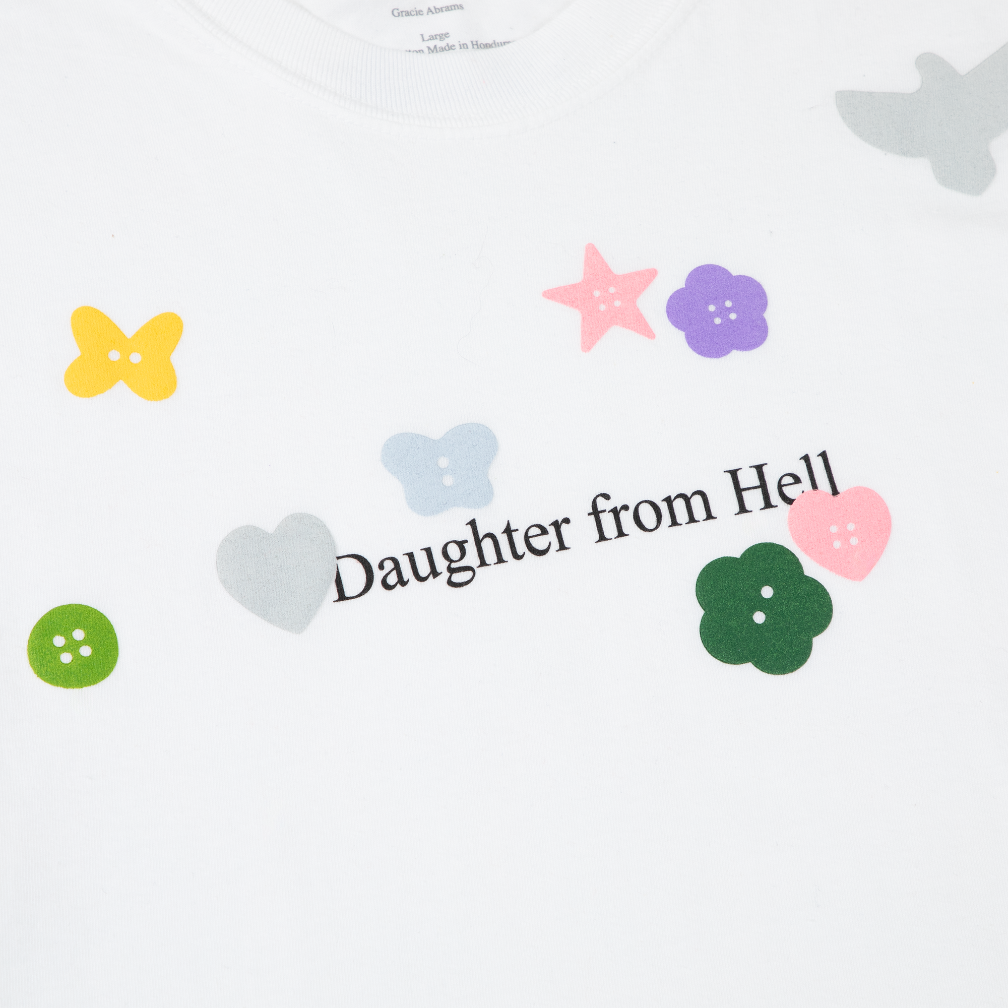 Daughter from Hell Buttons Tee Detail