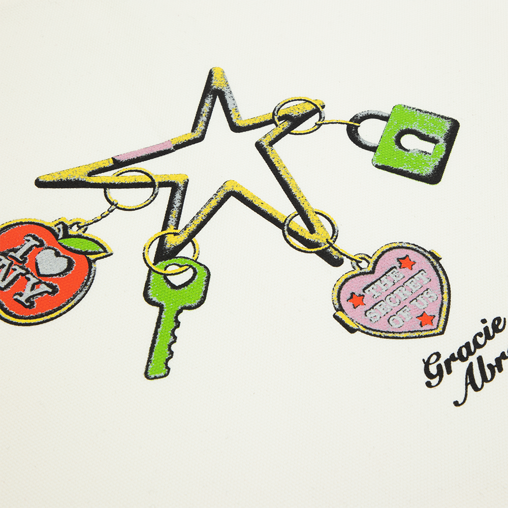 New York Apple Charm Tote Front Detail