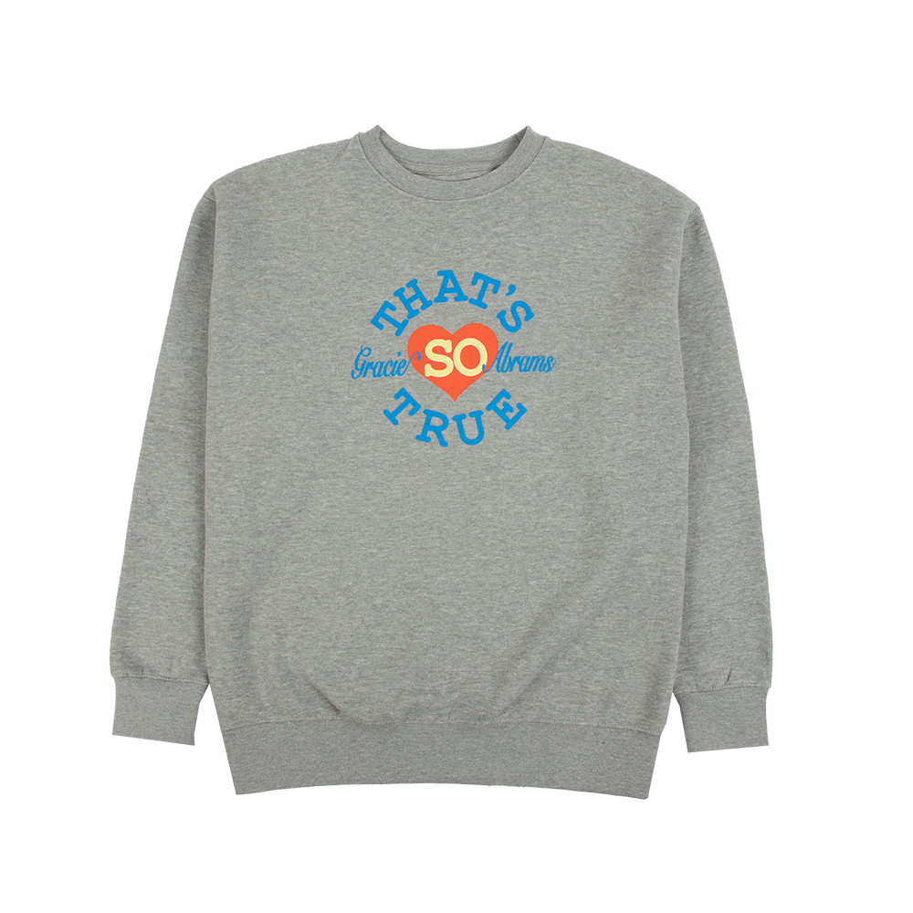 That's So True Grey Crewneck Fleece Front 