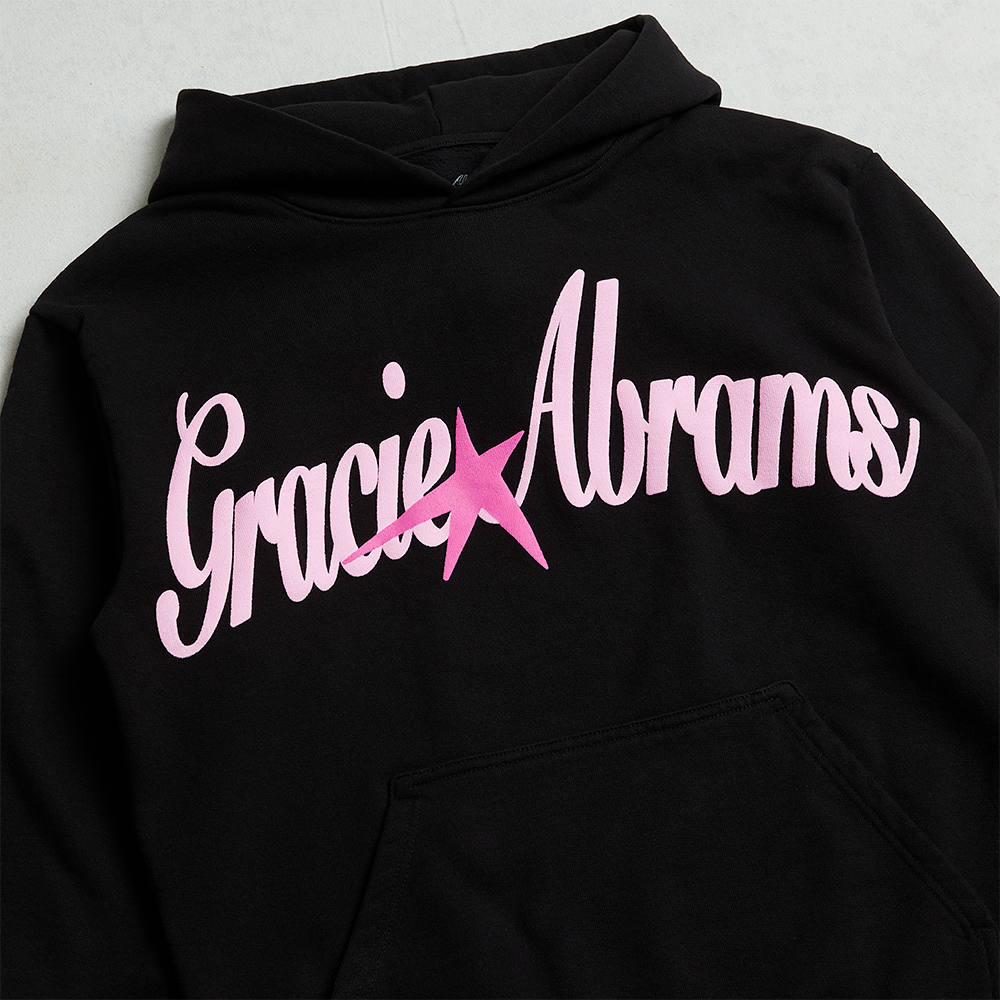 Gracie Abrams Black Star Hoodie detail