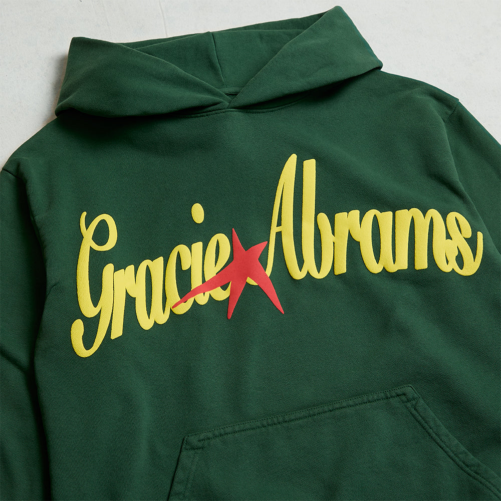 Gracie Abrams Green Star Hoodie detail