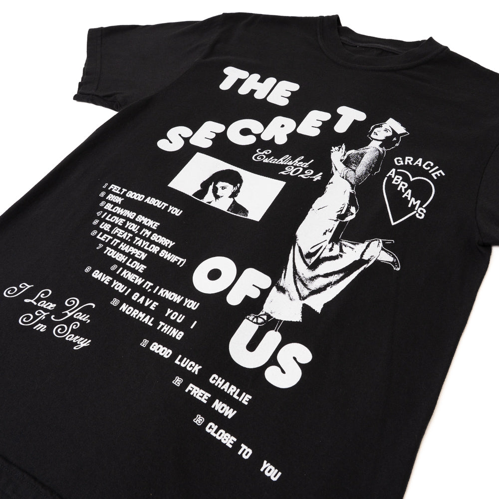 The Secret of Us Graphic Black T-Shirt front detail