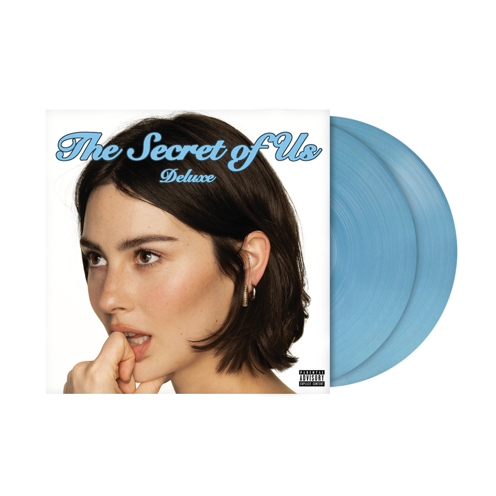 The Secret of Us Deluxe Transparent Blue Vinyl front 