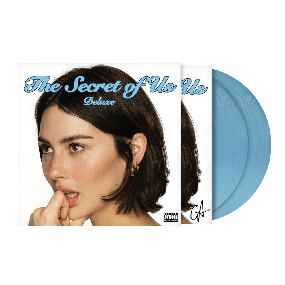 The Secret of Us Deluxe Transparent Blue Vinyl (Signed) front