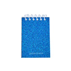 Secrets Blue Glitter Mini Notepad Back