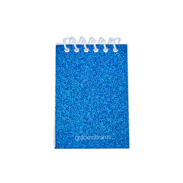 Secrets Blue Glitter Mini Notepad Gracie Abrams Official Store