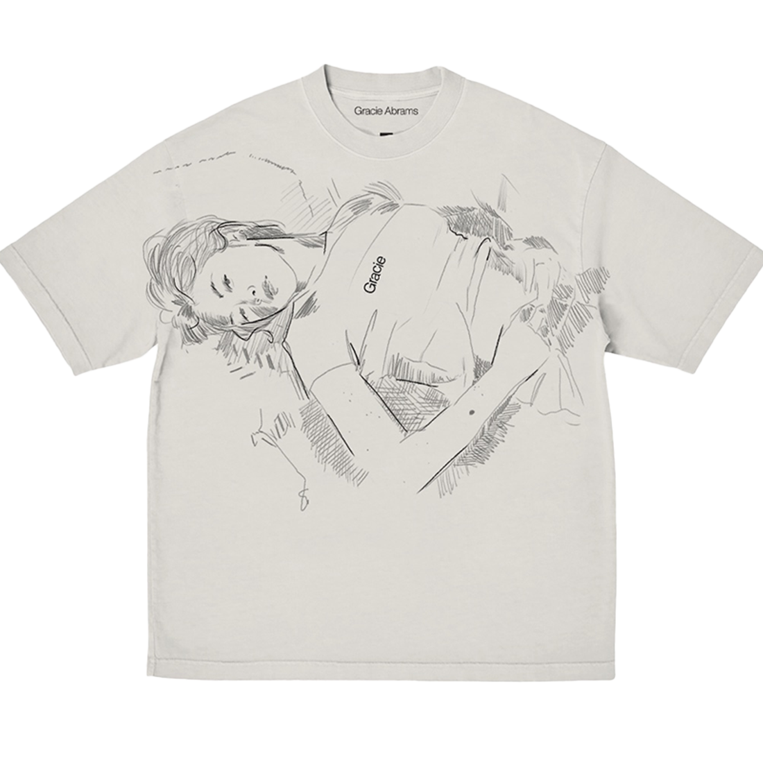 Gracie Portrait Sketch Tee - Gracie Abrams Official Store