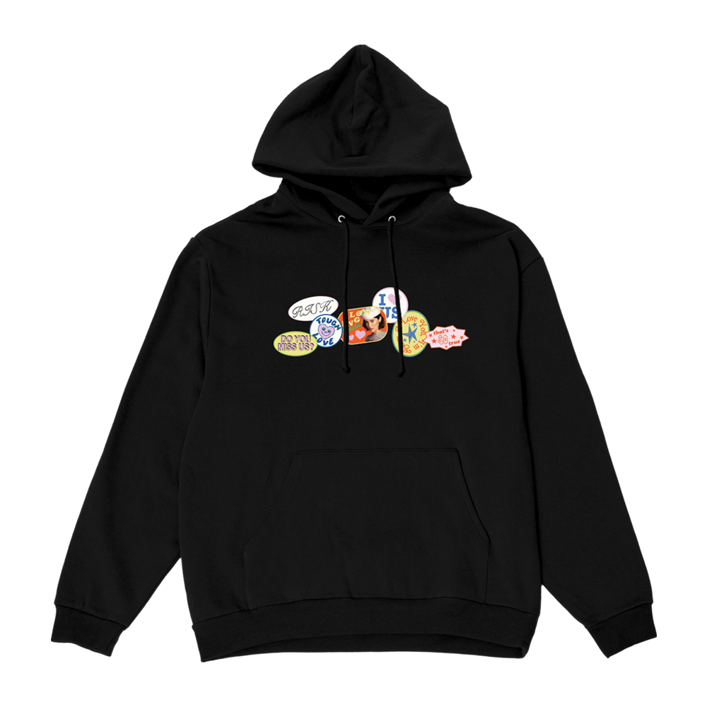 The Secret of Us Sticker Design Black Hoodie