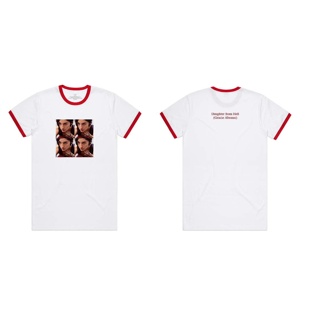 Daughter from Hell Ringer T-Shirt Front + Back