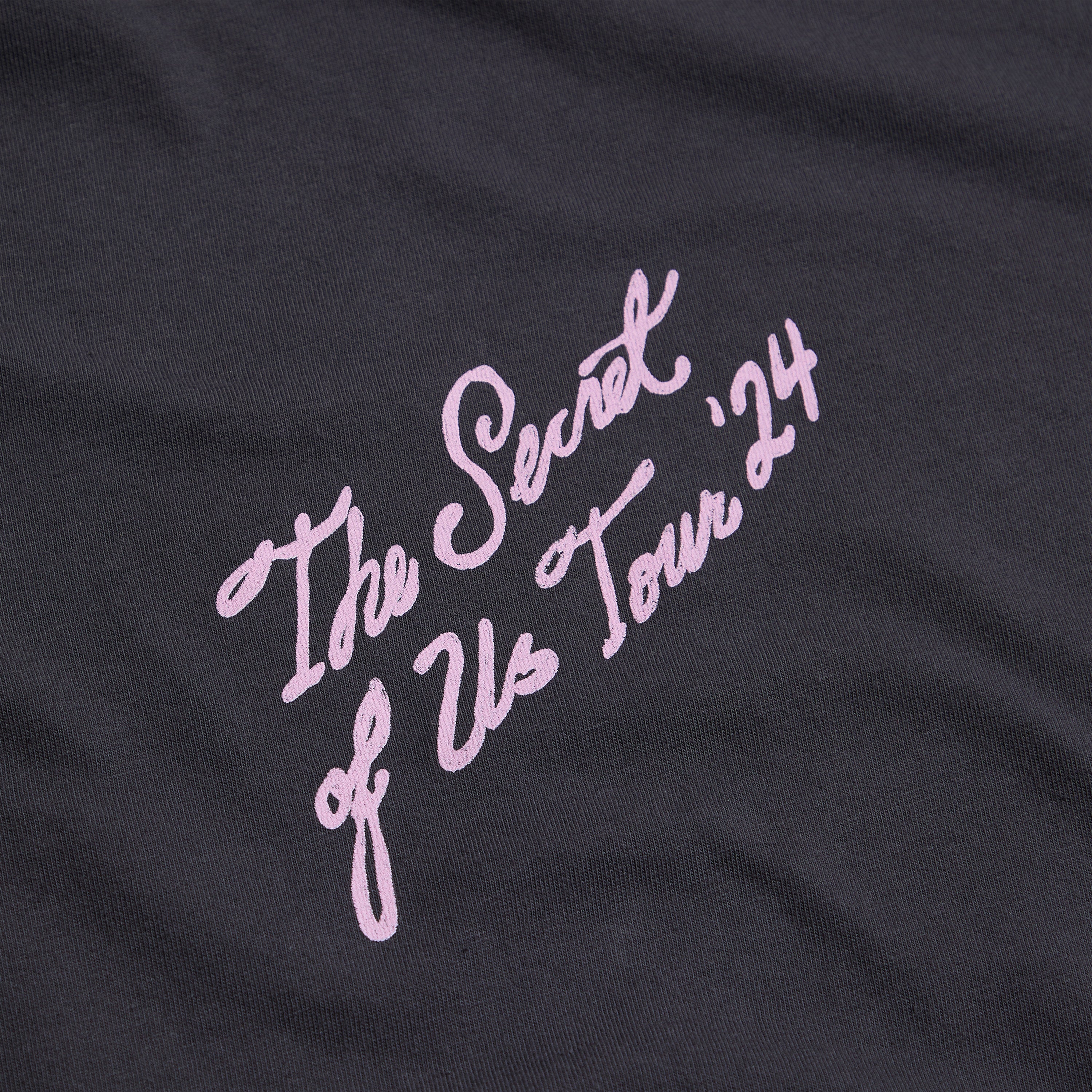 The Secret of Us Tour ’24 Tee front detail