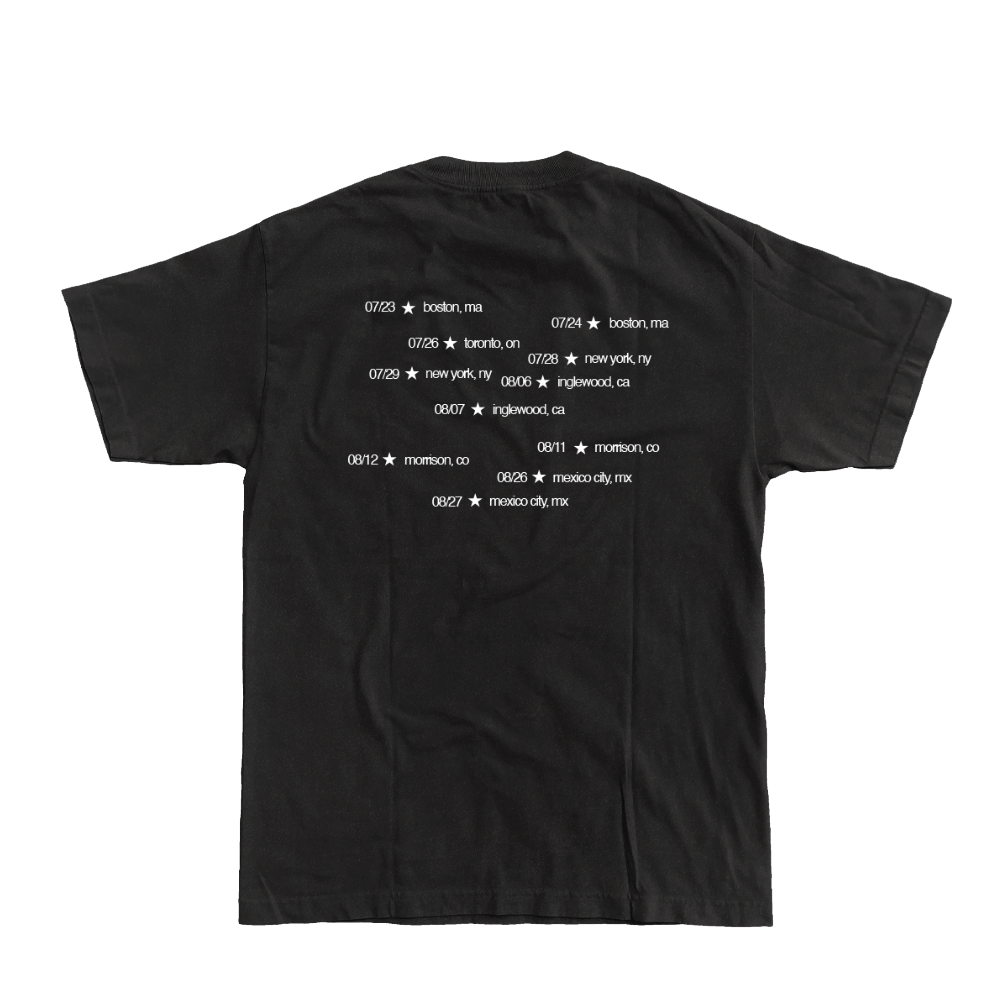 TSOU Deluxe Tour Black Dateback T-Shirt back