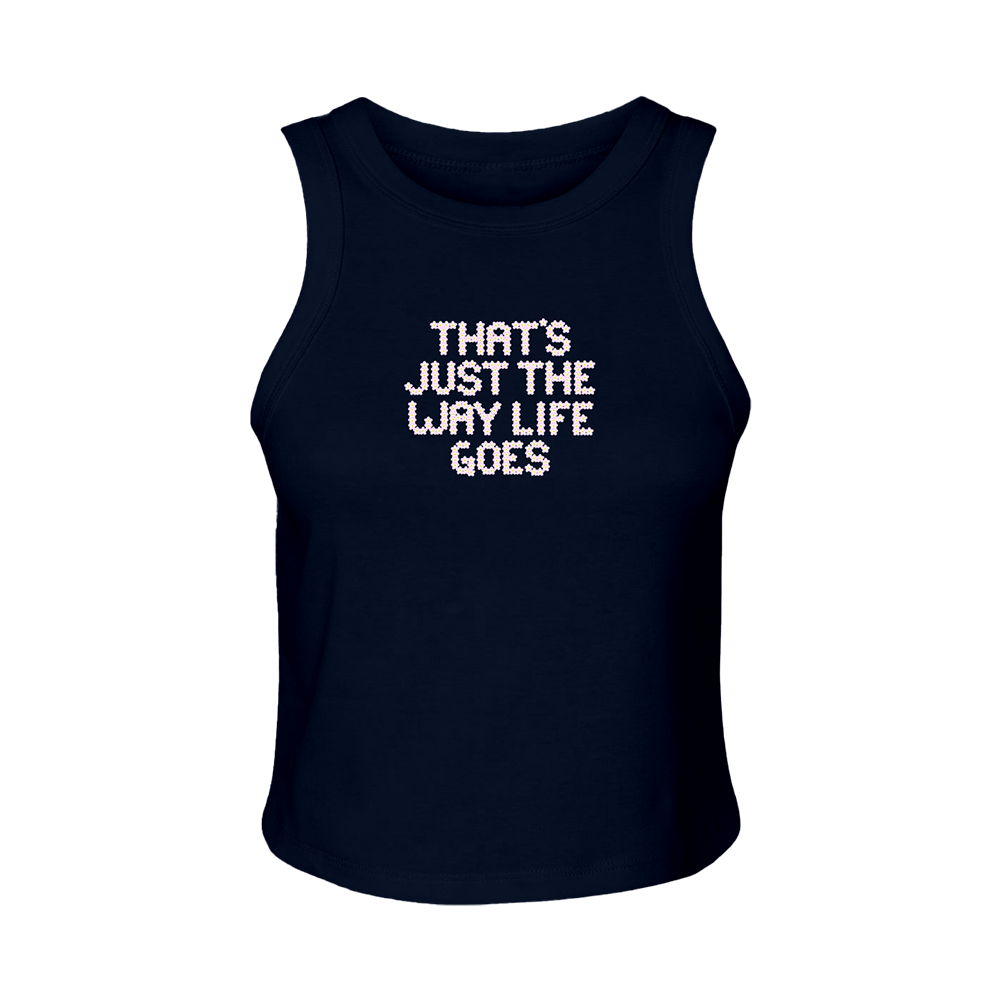 Navy That's Just the Way Life Goes Ribbed Tank