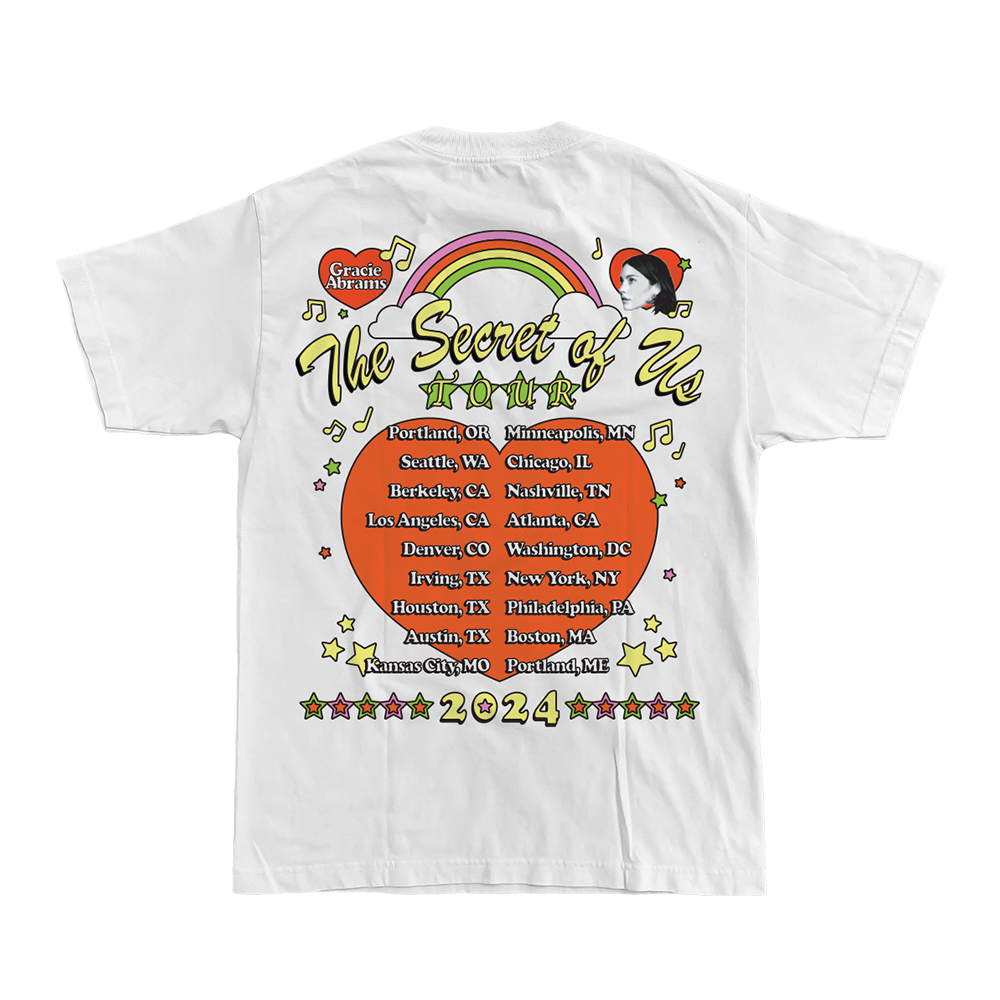 The Secret of Us Tour ’24 Dateback Tee back