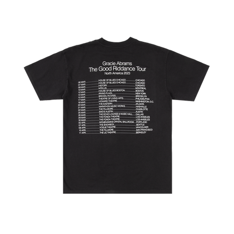 Good Riddance Tour Dateback Black T-Shirt Back